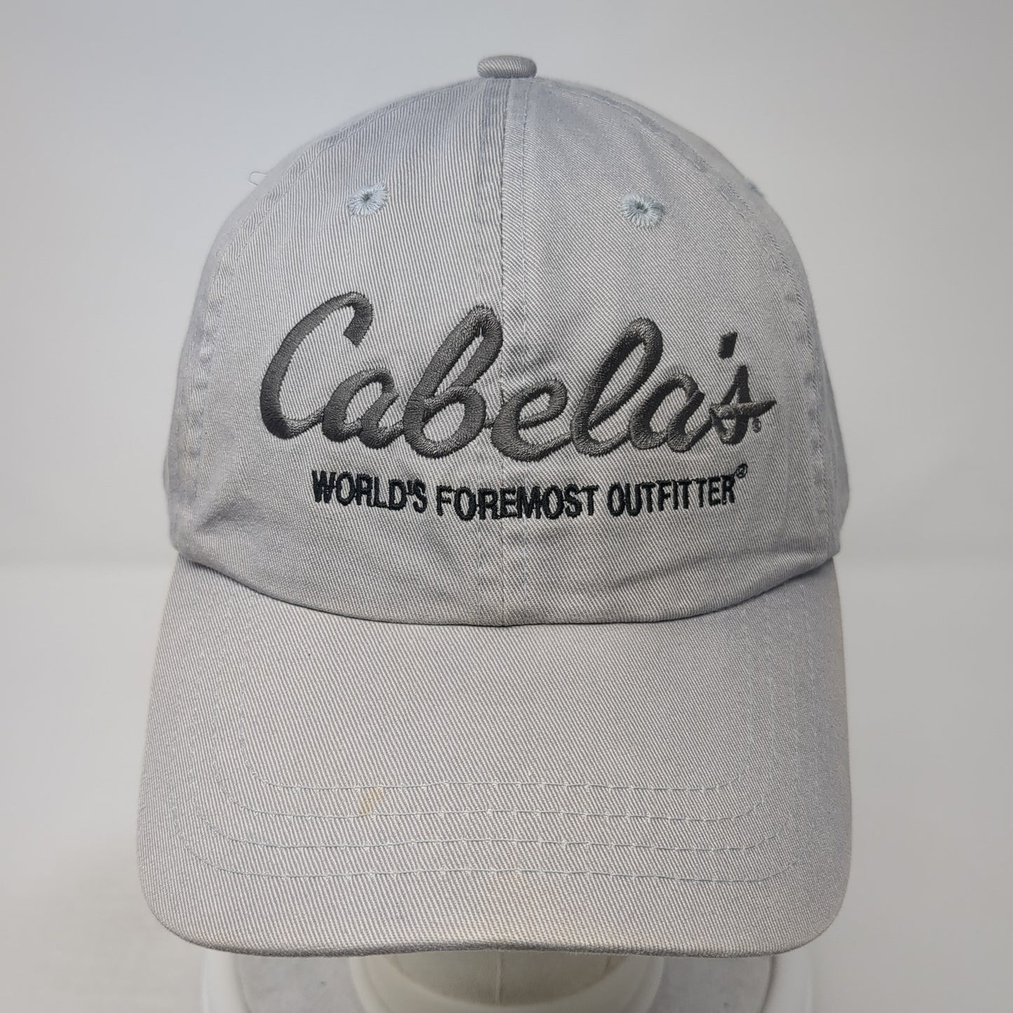 Cabela's Worlds Foremost Outfitters Baseball Cap Gray OS Adjustable Embroidered