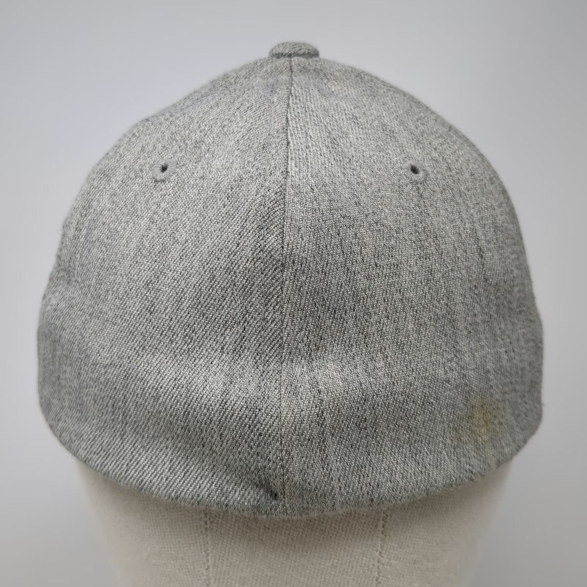 Quiksilver Baseball Cap Gray One Size Embroidered Logo Flexfit Mountain Wave Hat