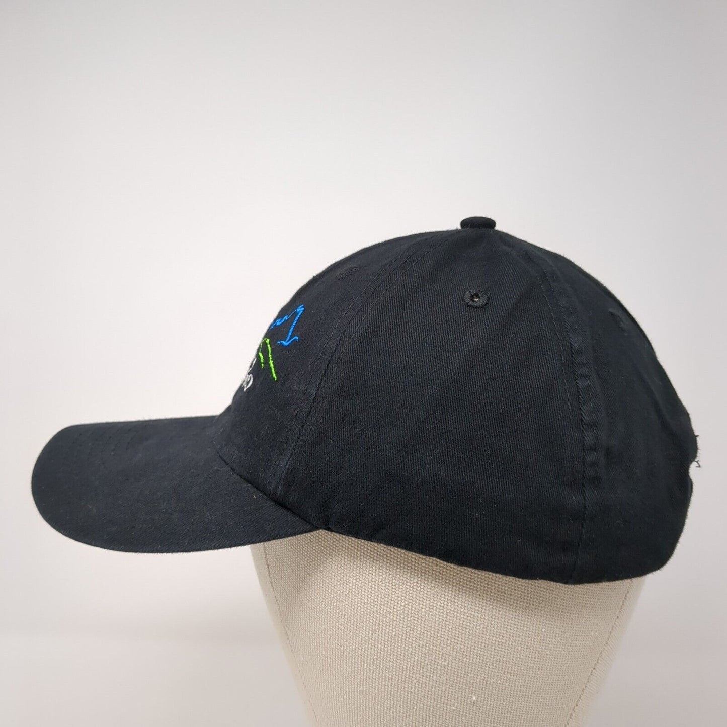 Idaho Strapback Hat Black One Size Adjustable Embroidered 6 Panel