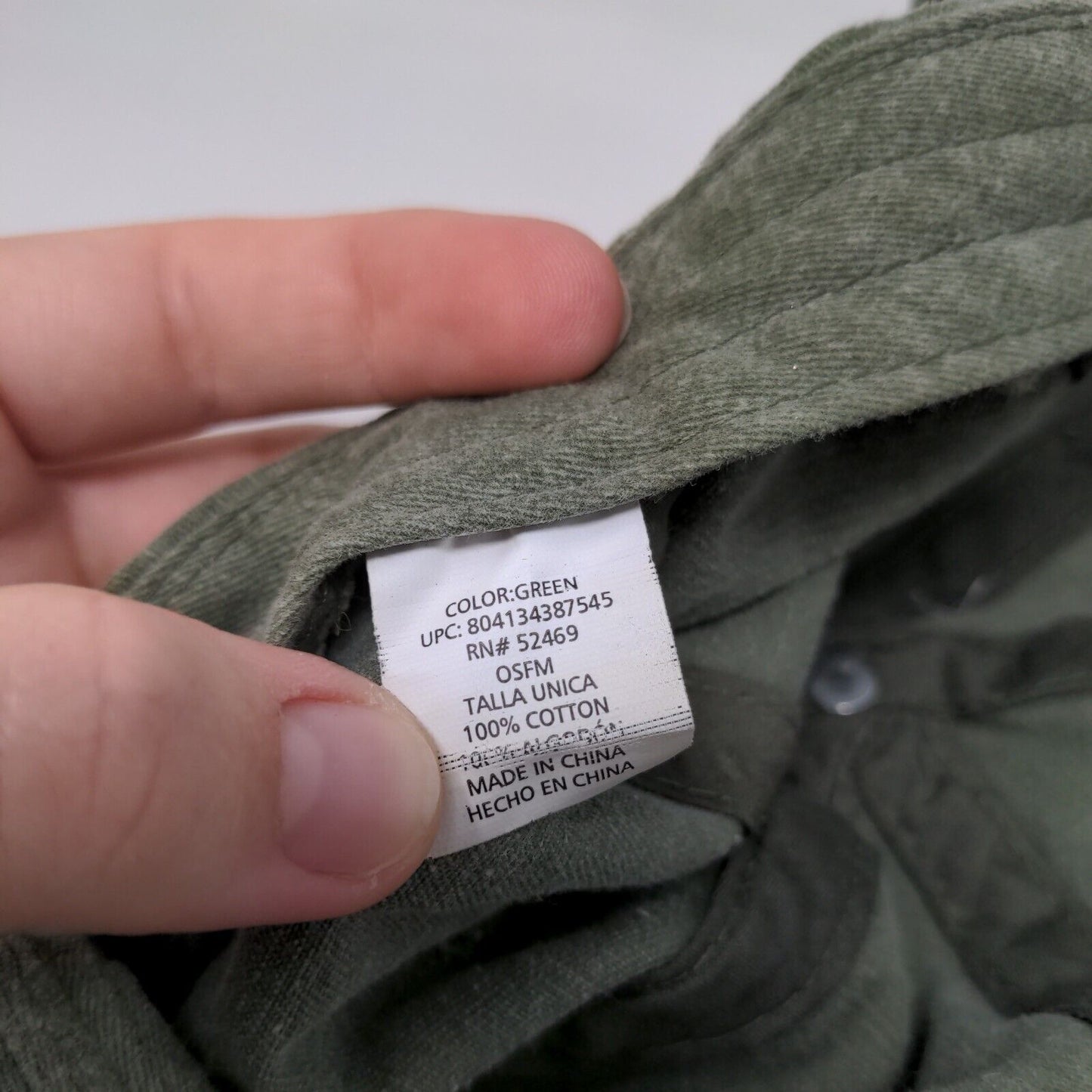 Unbranded Slideback Hat Solid Green OSFM Adjustable 6 Panel Blank
