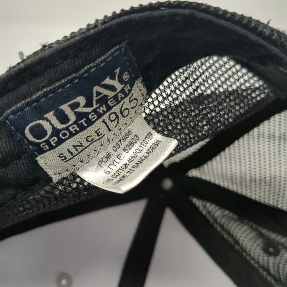Ouray Sportswear Trucker Hat Gray Blue One Size Brundage Idaho Mountain Snapback