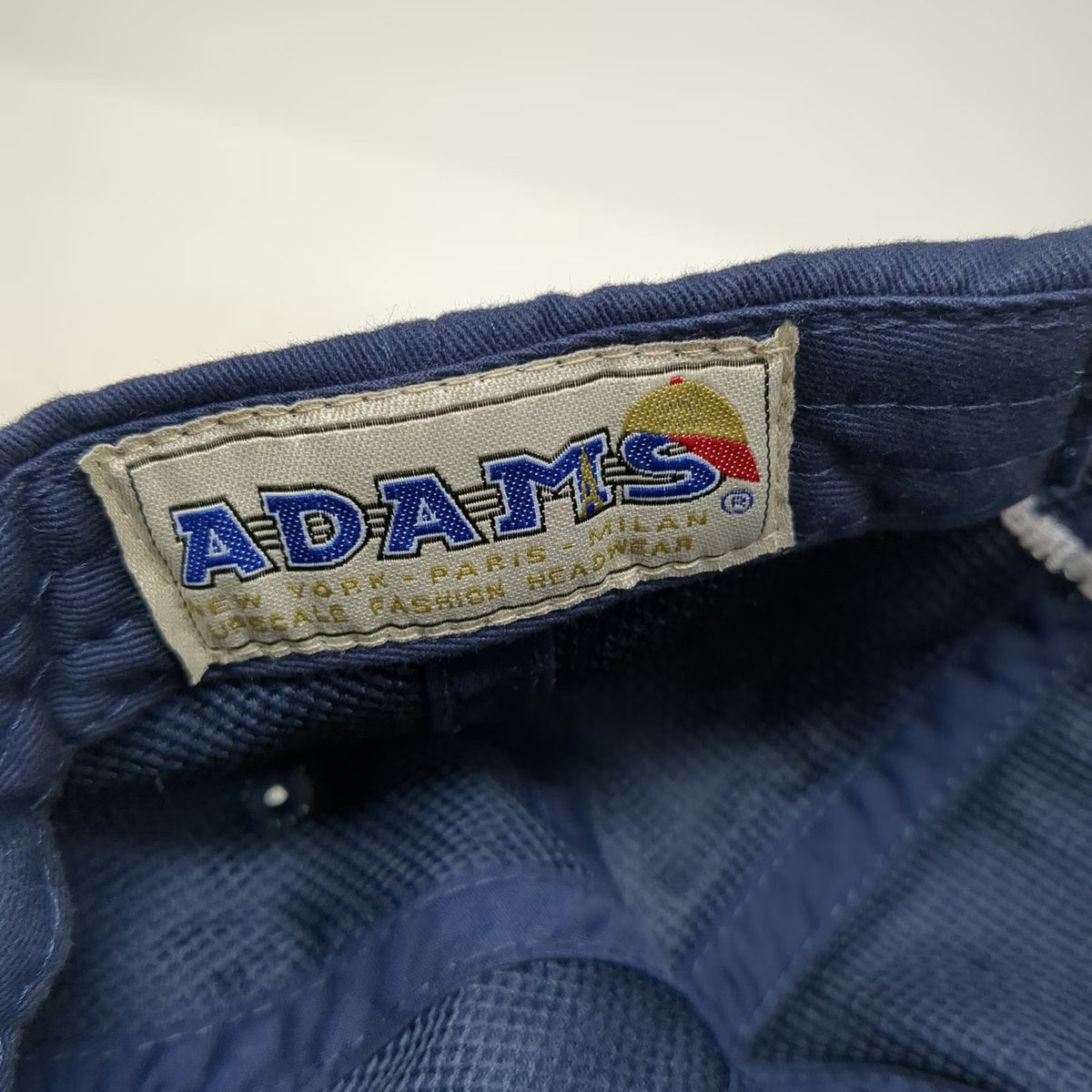 Adams Baseball Cap Blue One Size DLC Delphi Renovo NWS Slideback Hat Leather