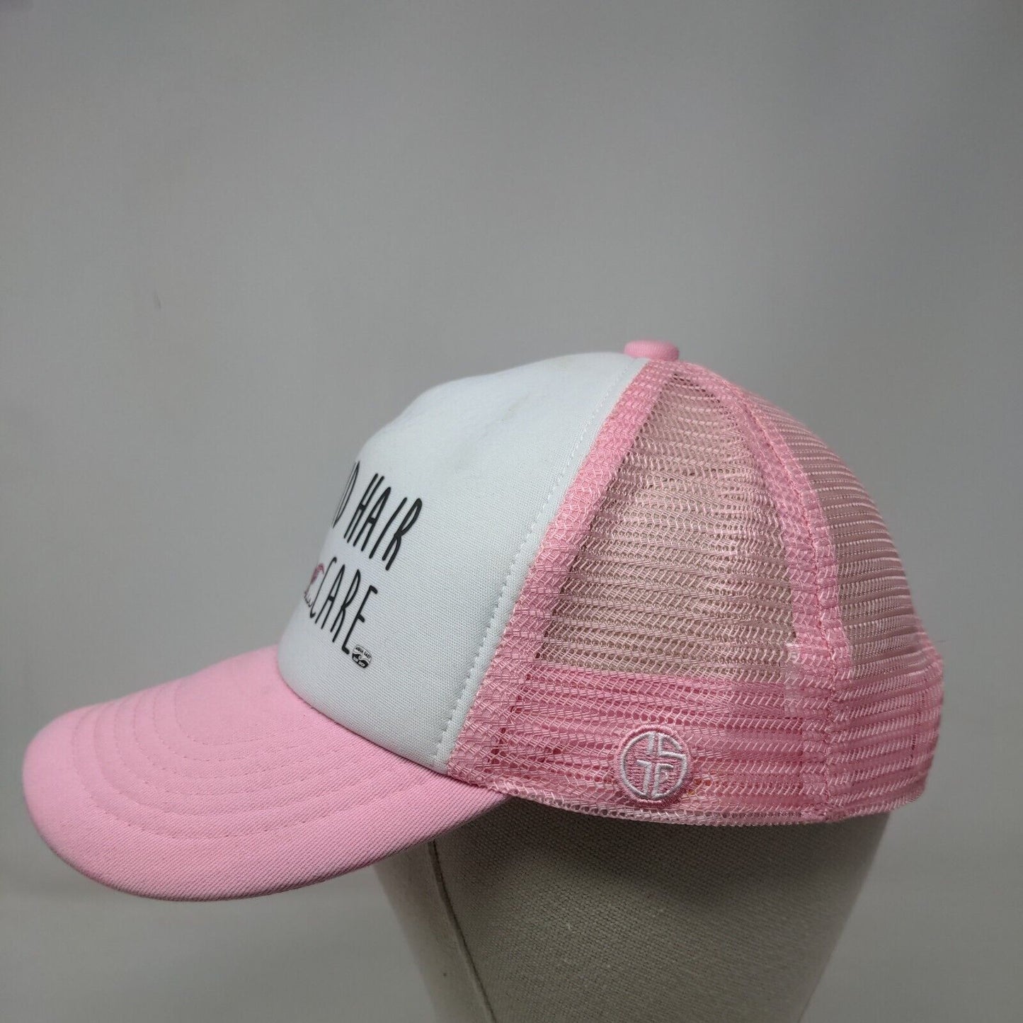 Mermaid Hair Don't Care Snapback Mesh Back Trucker Hat Pink 5-10 Years
