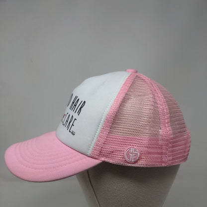 Mermaid Hair Don't Care Snapback Mesh Back Trucker Hat Pink 5-10 Years