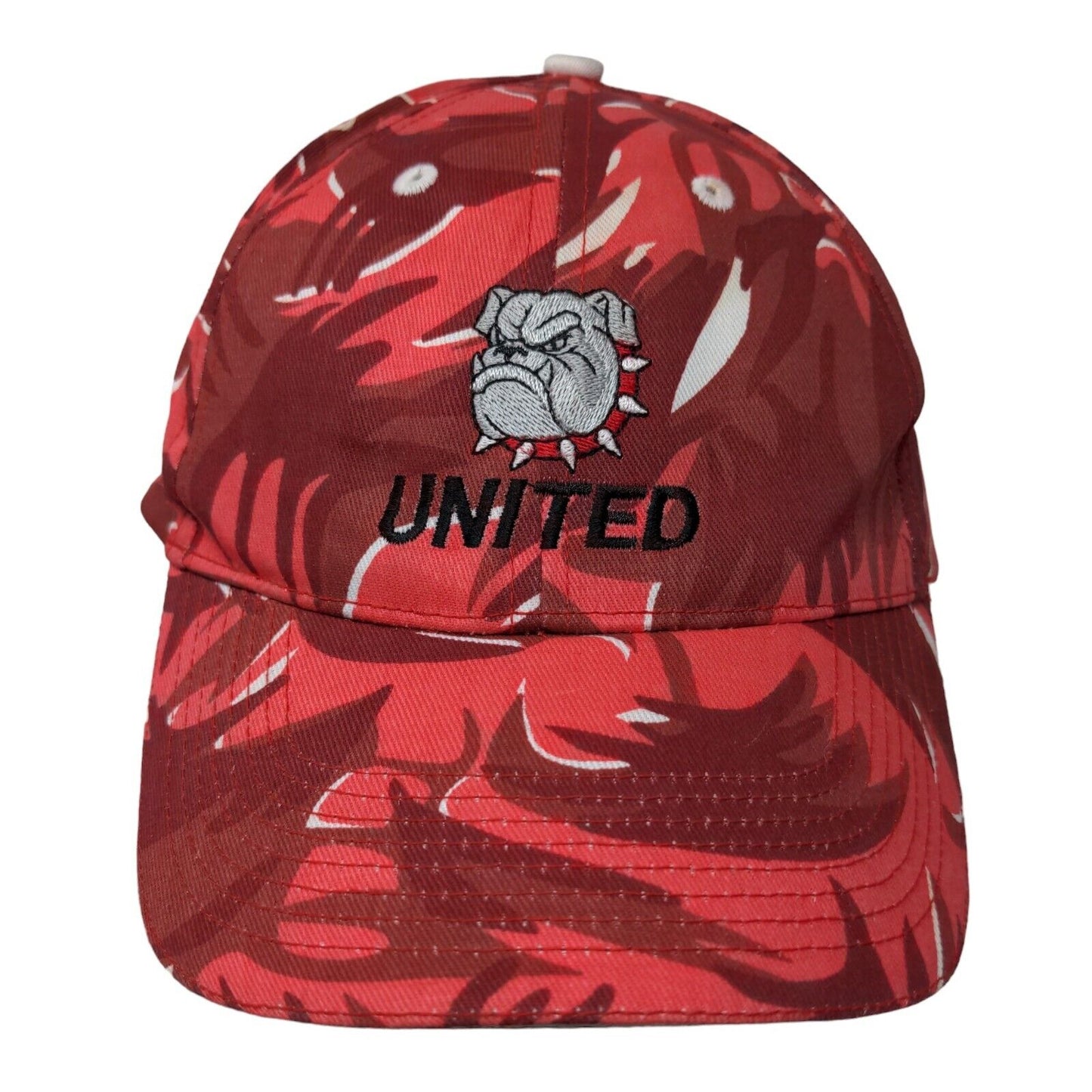 Unbranded Men's Strapback Red Camo Hat Size OSFA Embroidered United Bulldogs