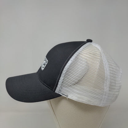 Unbranded Men's APAC Strapback Mesh Back Hat Black White Embroidered Logo