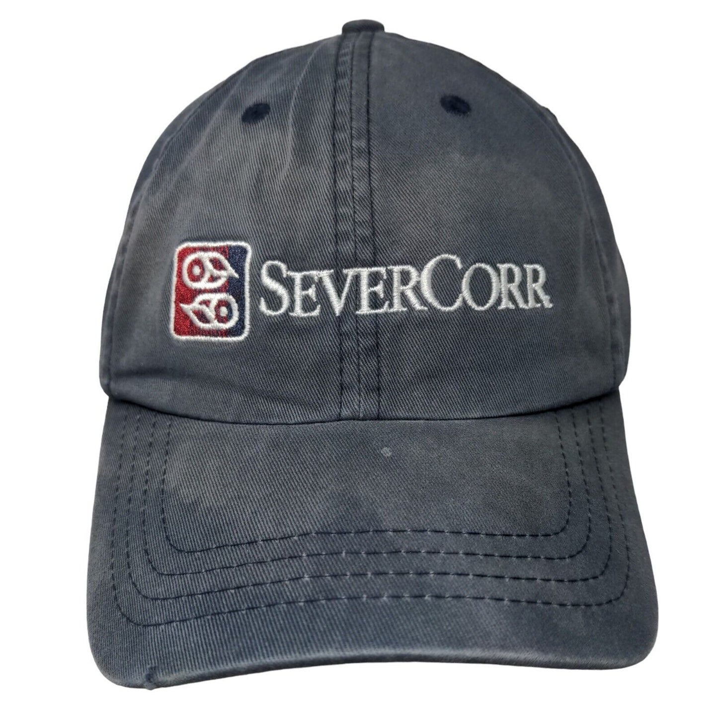 SeverCorr Strapback Hat Blue OSFM Adjustable Embroidered 6 Panel Cotton