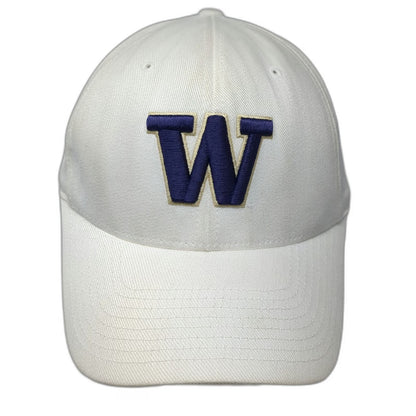 Nike Washington Huskies NCAA Cap White M Flexfit Curved Brim Embroidered Hat