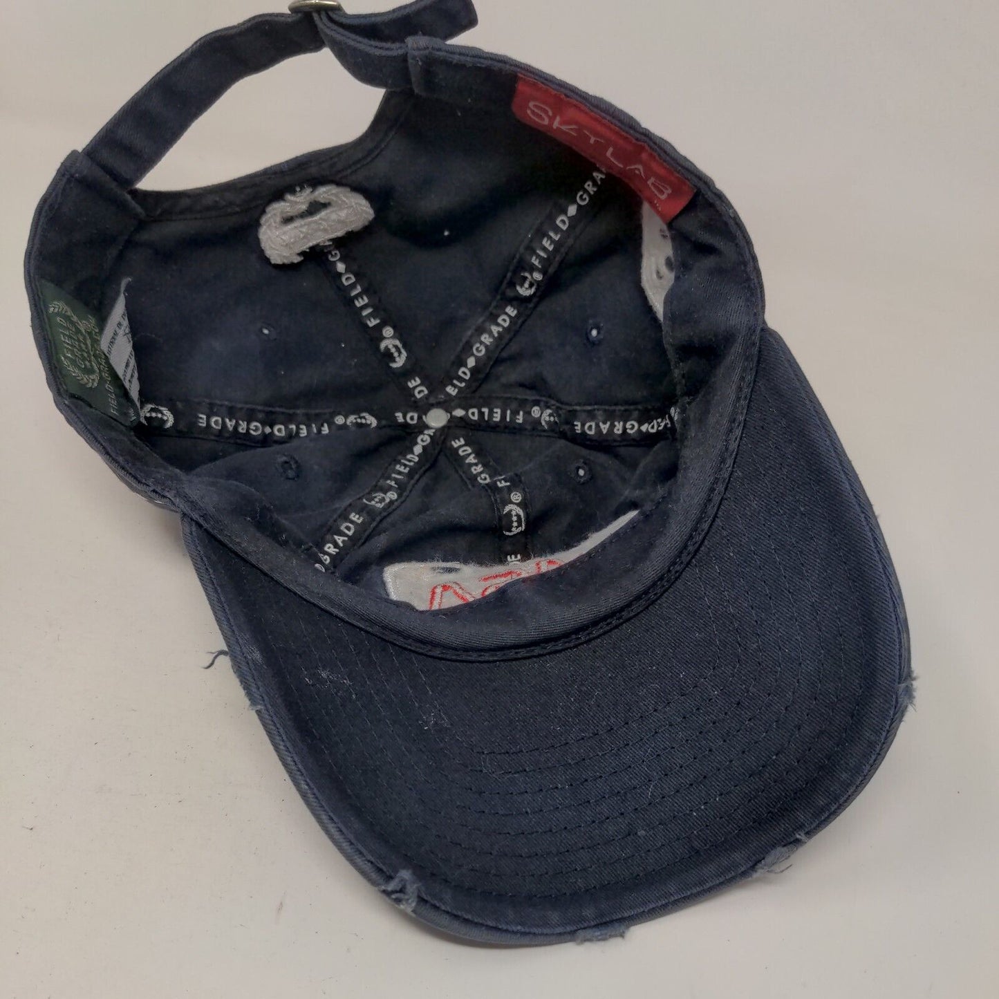 NASA Slideback Hat Blue One Size Adjustable Embroidered Distressed 6 Panel