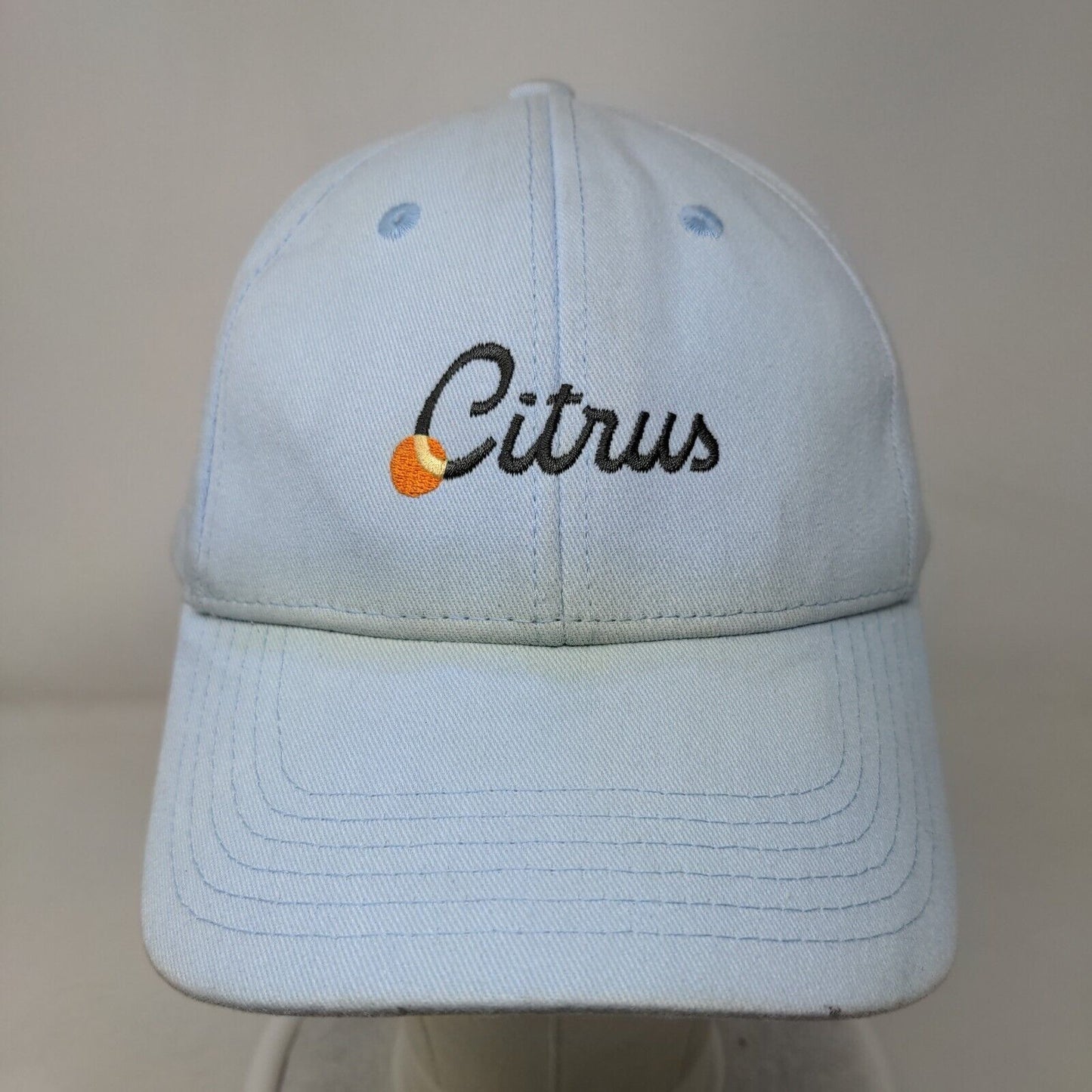 Citrus Slideback Hat Blue One Size Embroidered Adjustable 6 Panel