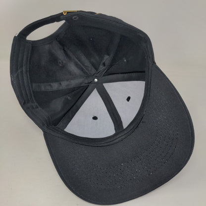 Unbranded Slideback Hat Black One Size Adjustable Blank 6 Panel Solid