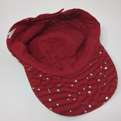 Unbranded Strapback Hat Red One Size Adjustable Sequin Sparkly Outdoor