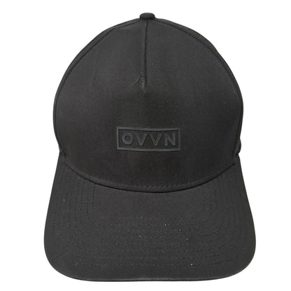 OVVN Snapback Hat Black One Size Adjustable Solid Laser Cut Perforated