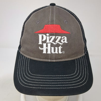 IQ Apparel Pizza Hut Black Baseball Cap One Size Mesh Back Strapback Hat Logo