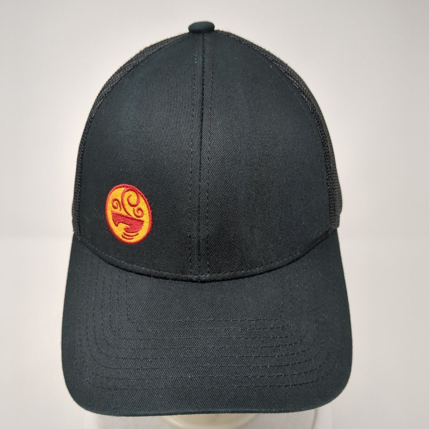 Unbranded Snapback Mesh Back Trucker Hat Black One Size Embroidered Logo