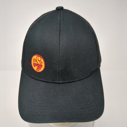 Unbranded Snapback Mesh Back Trucker Hat Black One Size Embroidered Logo