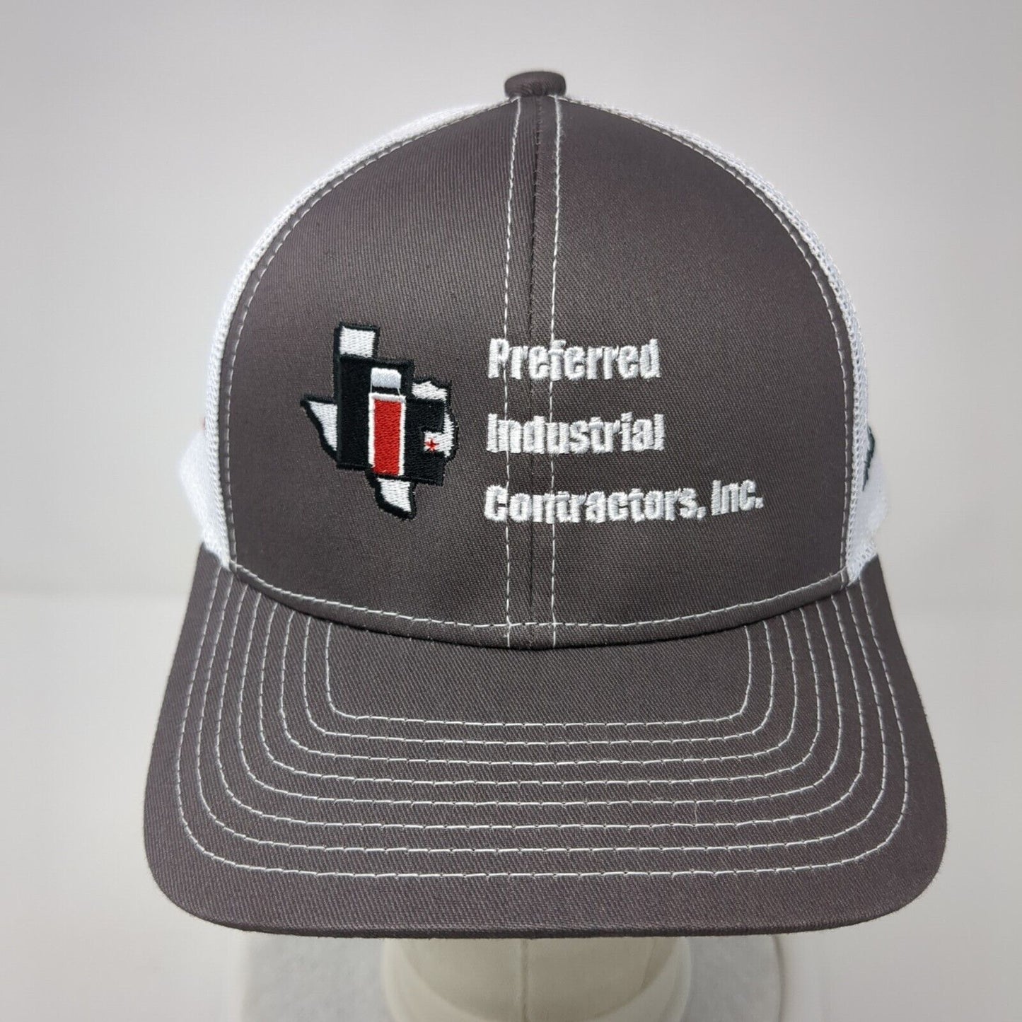 Preferred Industrial Contractors, Inc. Trucker Hat Gray One Size Mesh Back