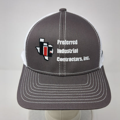 Preferred Industrial Contractors, Inc. Trucker Hat Gray One Size Mesh Back