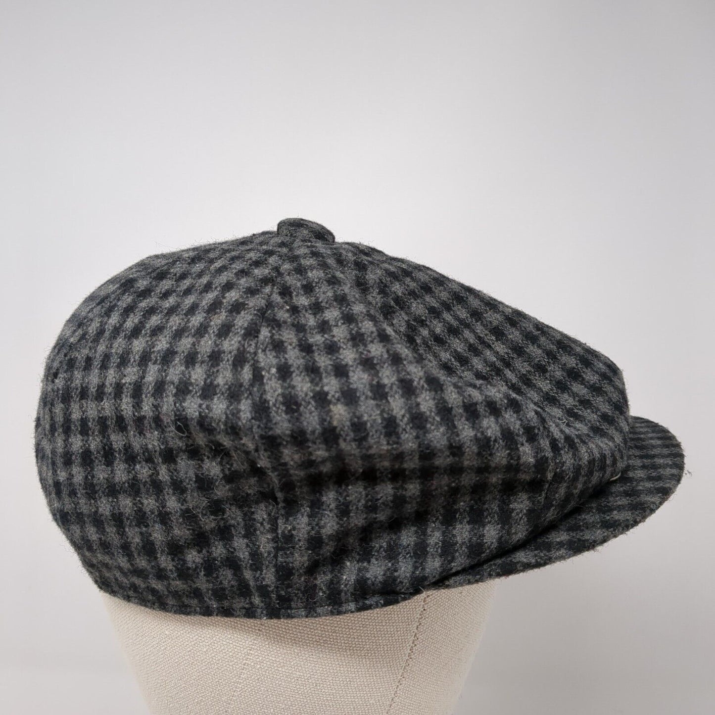 Newhattan Newsboy Cap Multicolor Small Gingham Lightweight Wool Blend
