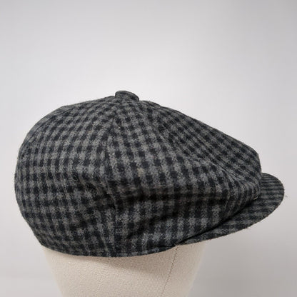 Newhattan Newsboy Cap Multicolor Small Gingham Lightweight Wool Blend