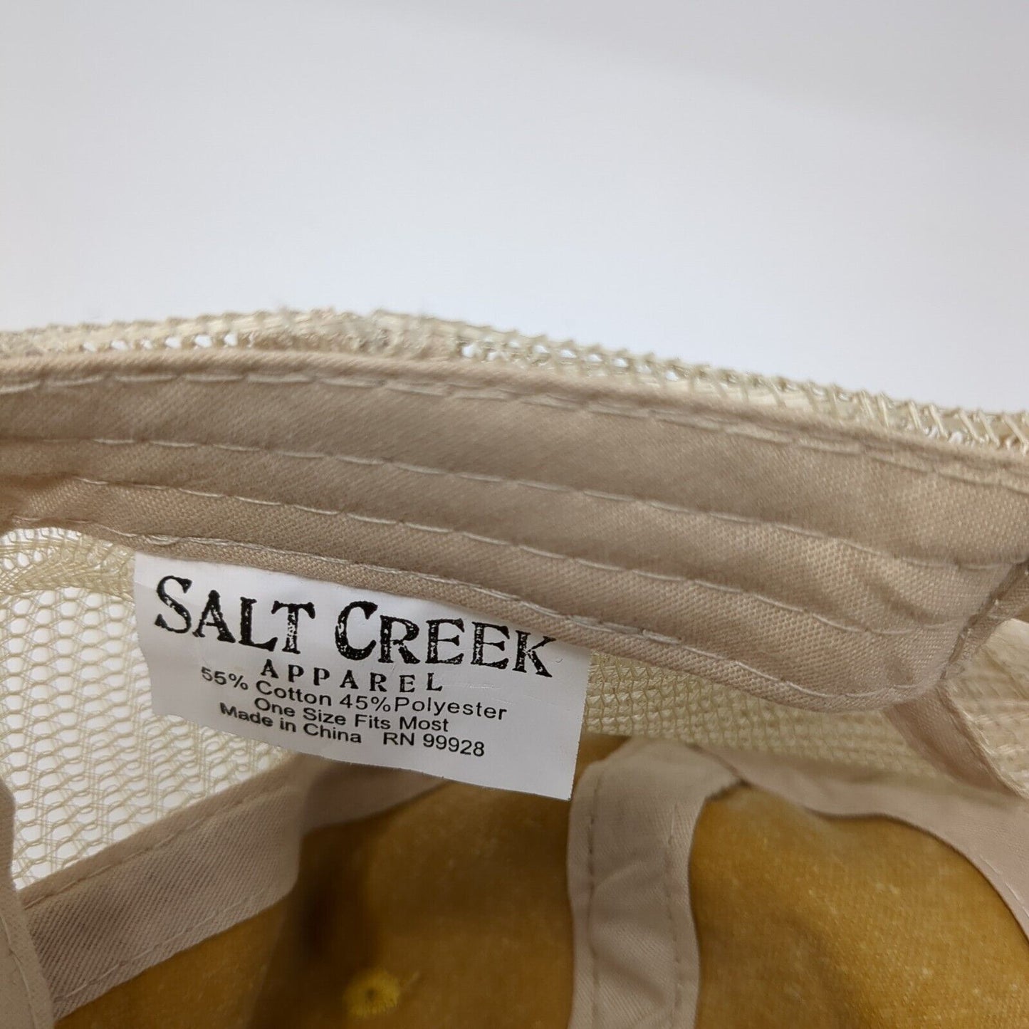 Manzanita Snapback Trucker Hat Yellow OSFM Mesh Back Salt Creek 6 Panel