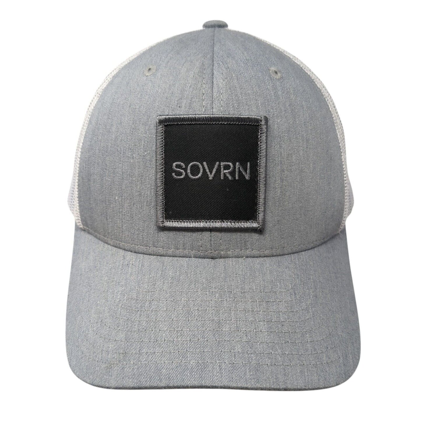 Sovrn Patch Snapback Trucker Hat Gray One Size Mesh Back Adjustable