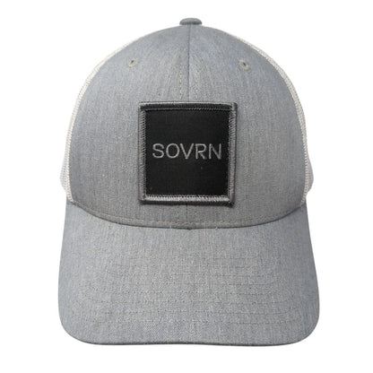 Sovrn Patch Snapback Trucker Hat Gray One Size Mesh Back Adjustable