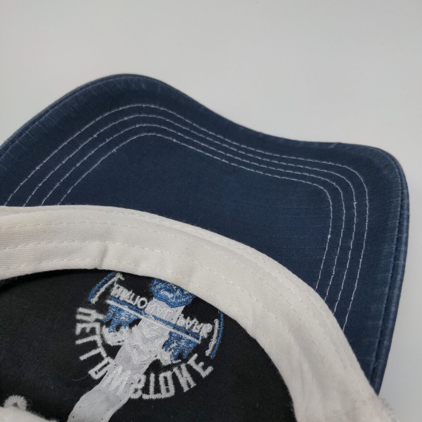 Yellowstone National Park Snapback Trucker Hat Blue OSFA Mesh Back