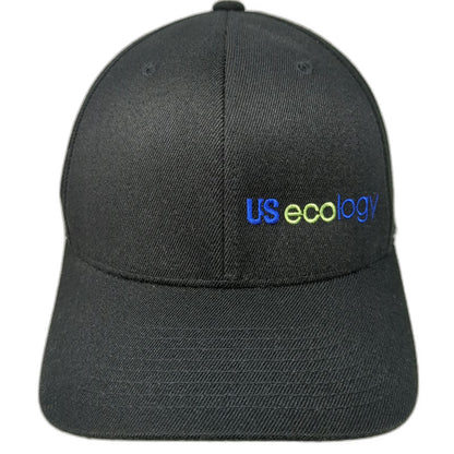 Flexfit Yupoong Baseball Cap Black M US Ecology Safety 360 Logo Embroidered hat