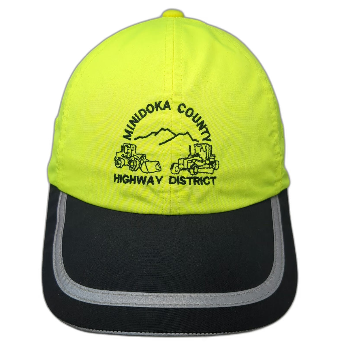 Port Authority Baseball Cap Green One Size Strapback Reflective Safety Work Hat