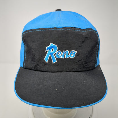 Reno Snapback Hat Blue One Size Adjustable Embroidered 6 Panel Nylon