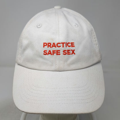 Danny Duncan Practice Safe Sex Baseball Cap White One Size Cotton Slideback Hat