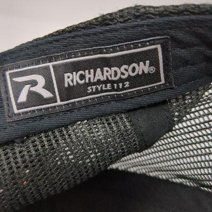 Rock & Roll Denim Patch Snapback Trucker Hat Blue One Size Mesh Back