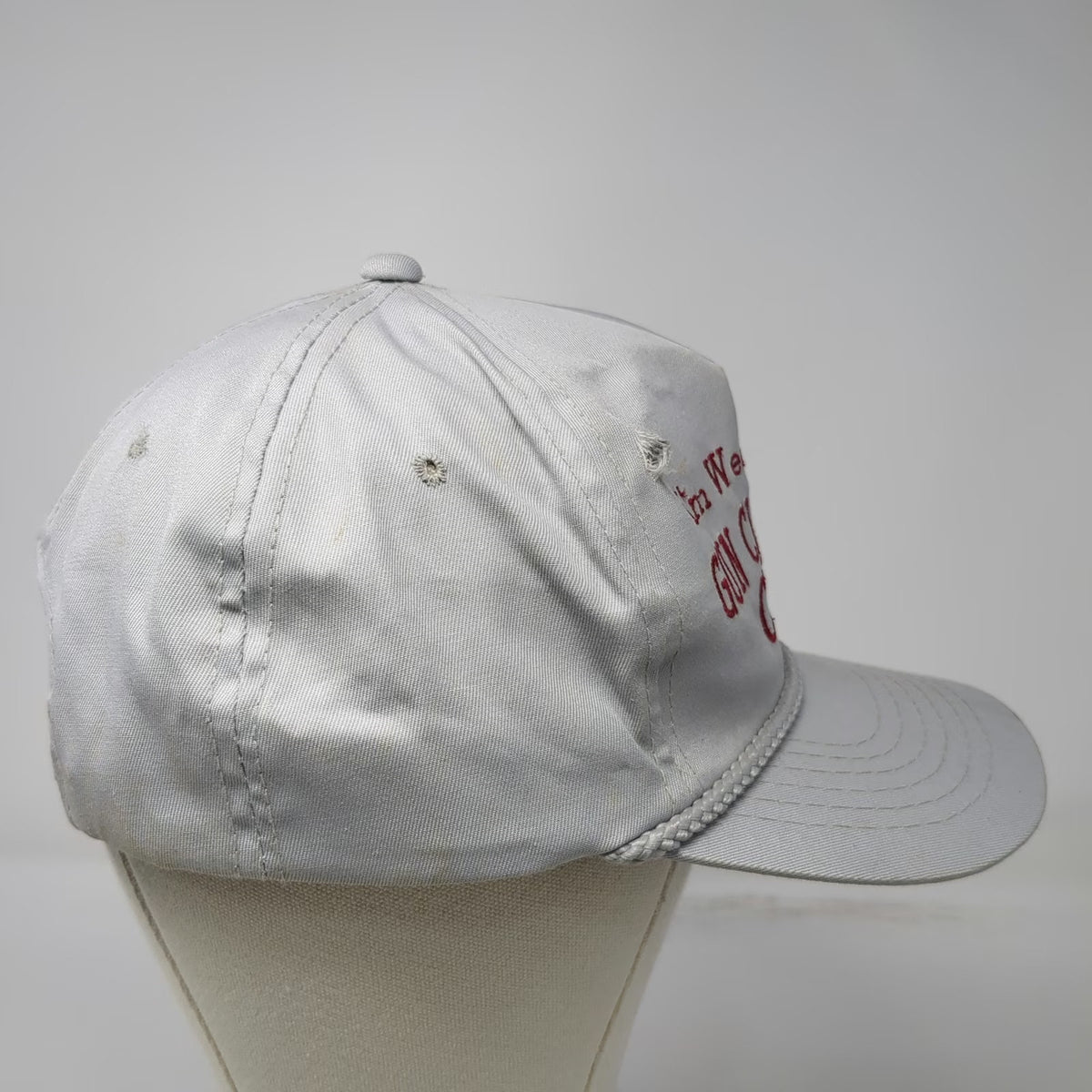 Youngan 5 Panel Gray OS Hat Gun Cleaning Cap Snapback Rope Embroidery Novelty