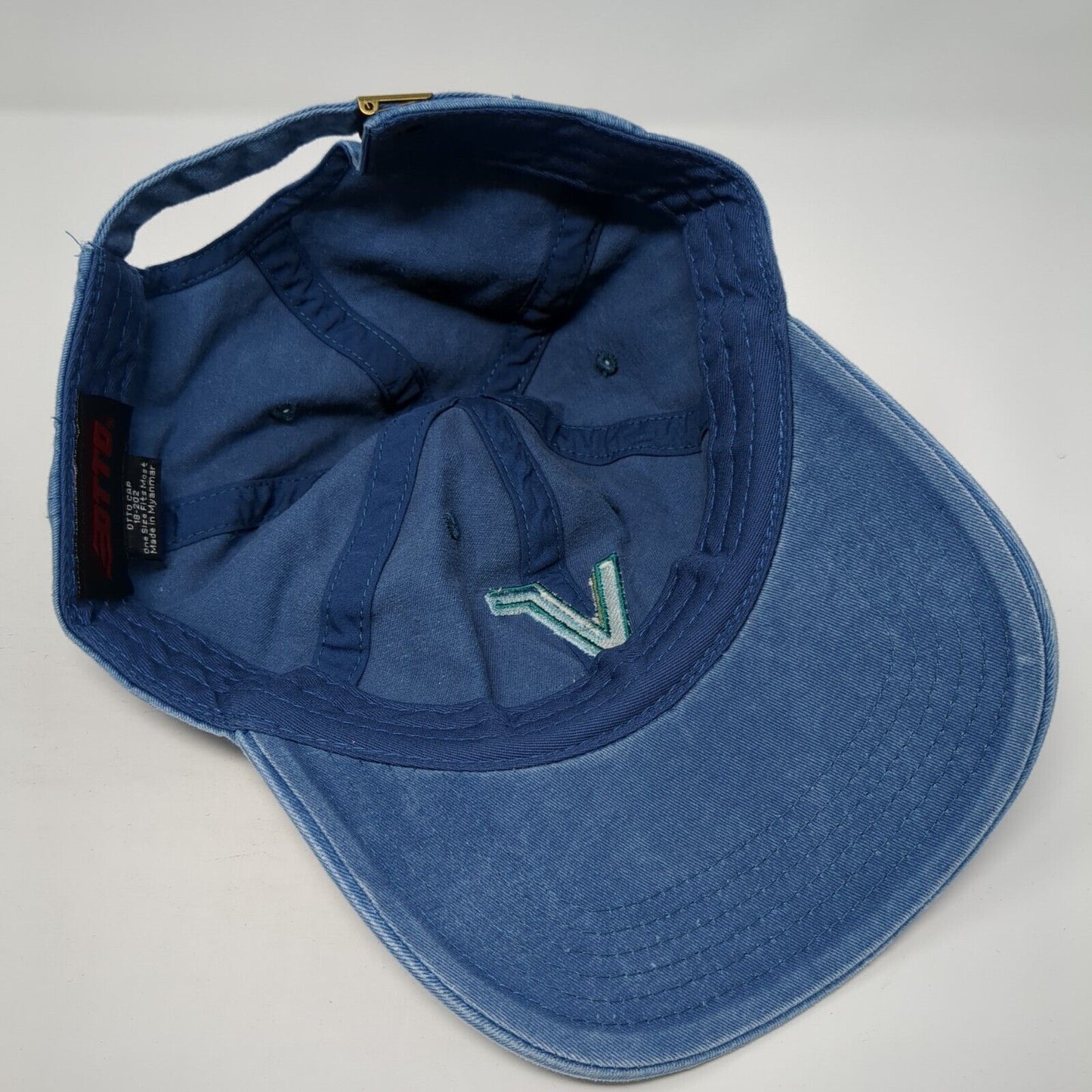 V Boise Slidebak Hat Blue One Size Adjustable Embroidered Denim 6 Panel Otto