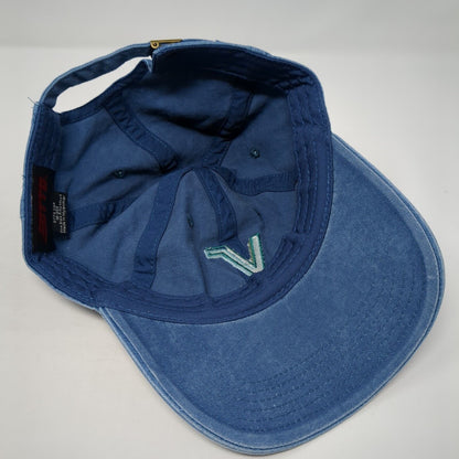 V Boise Slidebak Hat Blue One Size Adjustable Embroidered Denim 6 Panel Otto