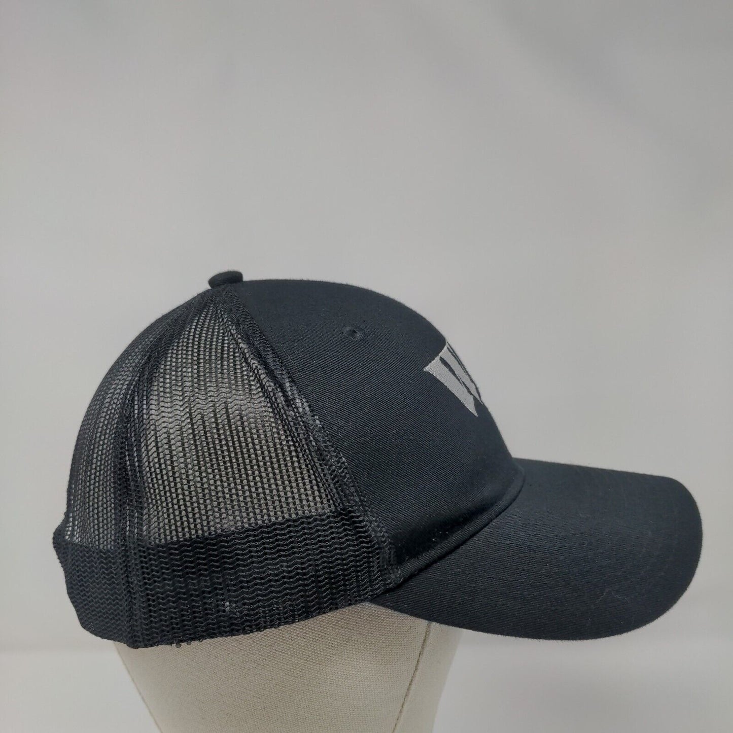 WV Snapback Mesh Back Trucker Hat Black One Size Solid Port Authority