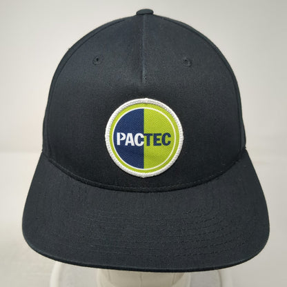 Richardson 5 Panel Black One Size Snapback PACTEC Logo Patch Flat Bill Cap Hat