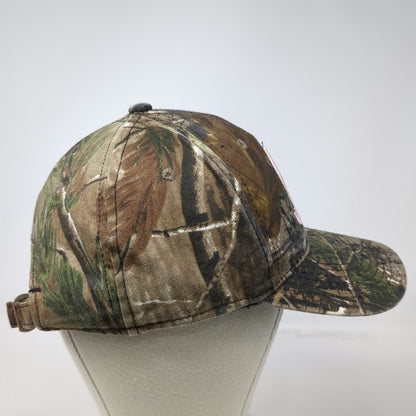 Ducks Unlimited Baseball Cap Brown Camo Pink Logo One Size Slideback Hunting Hat
