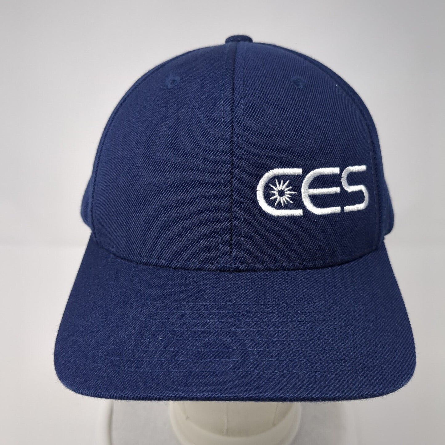 CES Snapback Hat Blue One Size Solid Adjustable Embroidered Sport-Tek