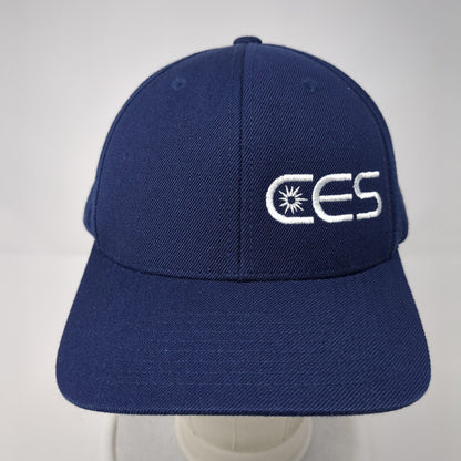 CES Snapback Hat Blue One Size Solid Adjustable Embroidered Sport-Tek