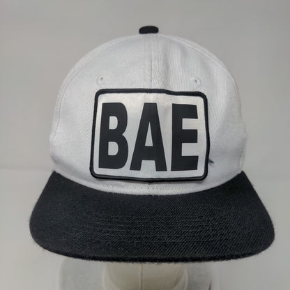 BAE Patch Snapback Hat White One Size Adjustable Colorblock 6 Panel