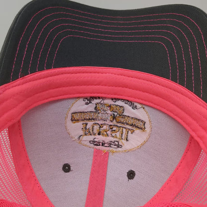 Cap America Trucker Hat Gray Pink One Size Fossil Oregon Mercantile Company Mesh