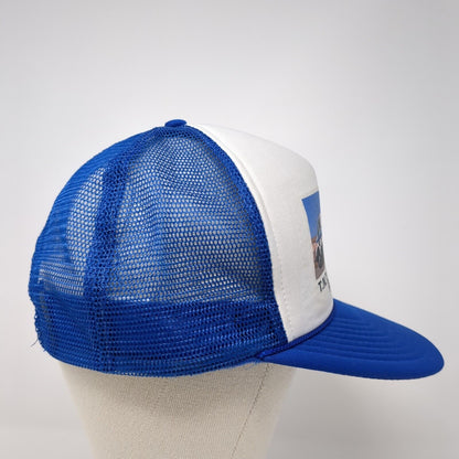 T.N.T. Insured Towing Boise Idaho Snapback Trucker Hat Blue OS Mesh Back Otto