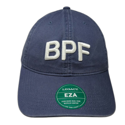 Legacy Baseball Cap Blue One Size BPF Beach Plum Farm Slideback Cotton Hat