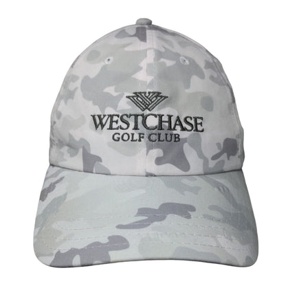 West Chase Golf Club Strapback Hat Gray Camouflage One Size Embroidered Pukka