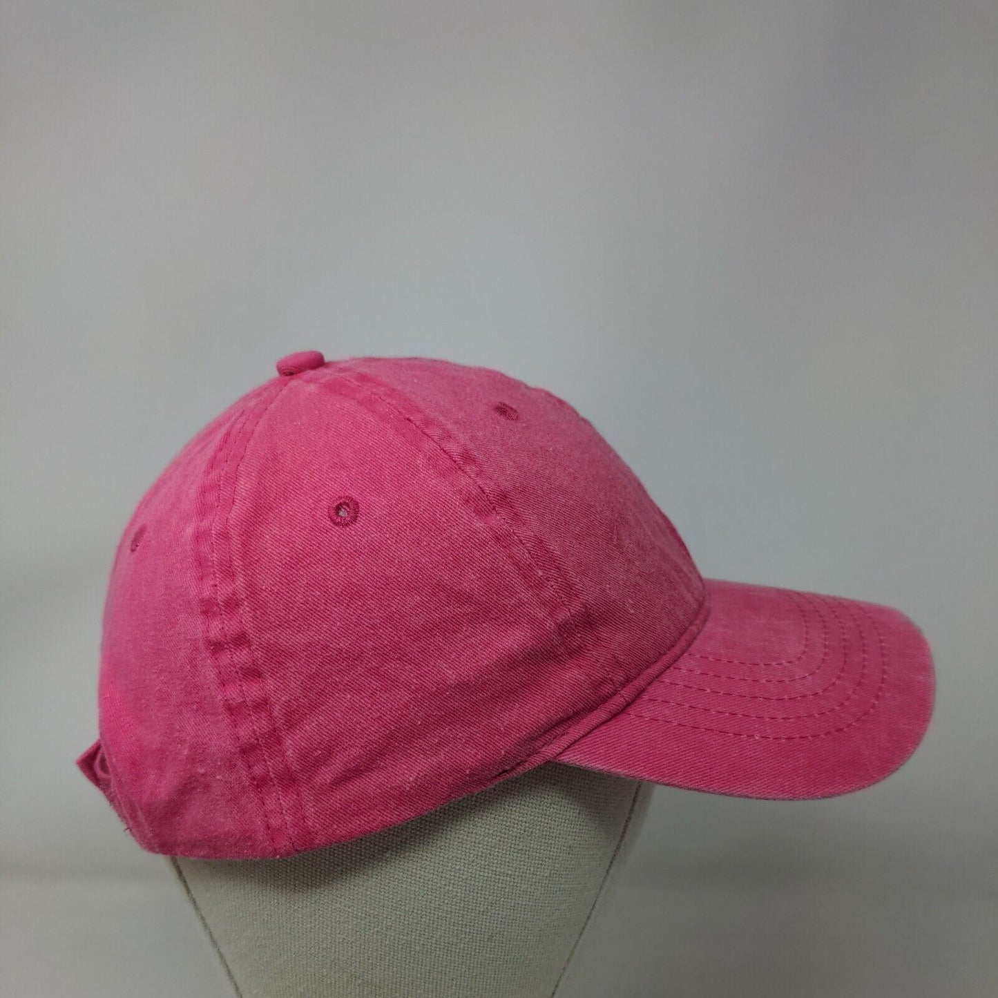 Unbranded Strapback Hat Pink OSFM Adjustable Solid 6 Panel Blank