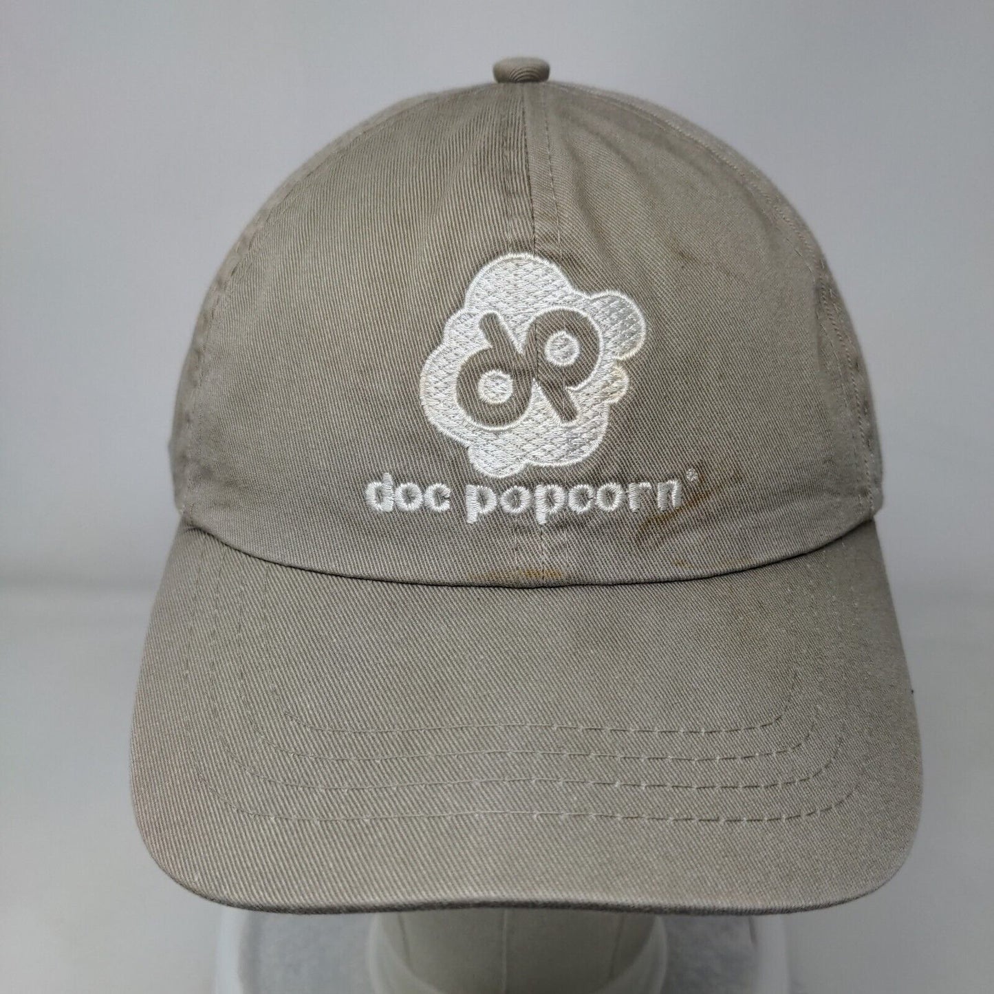 Doc Popcorn Slideback Hat Tan One Size Embroidered Port & Company