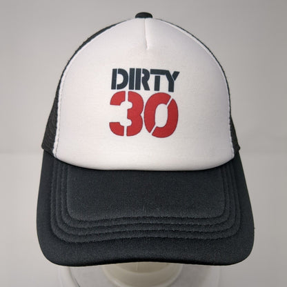 Dirty 30 Snapback Mesh Back Trucker Hat Black One Size Adjustable