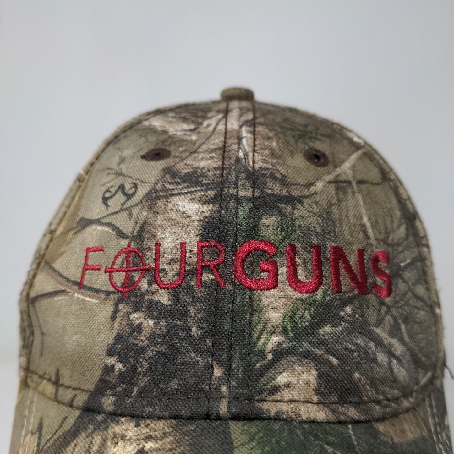 Four Guns Men's Slideback Camo Hat Size OSFA Embroidered Logo